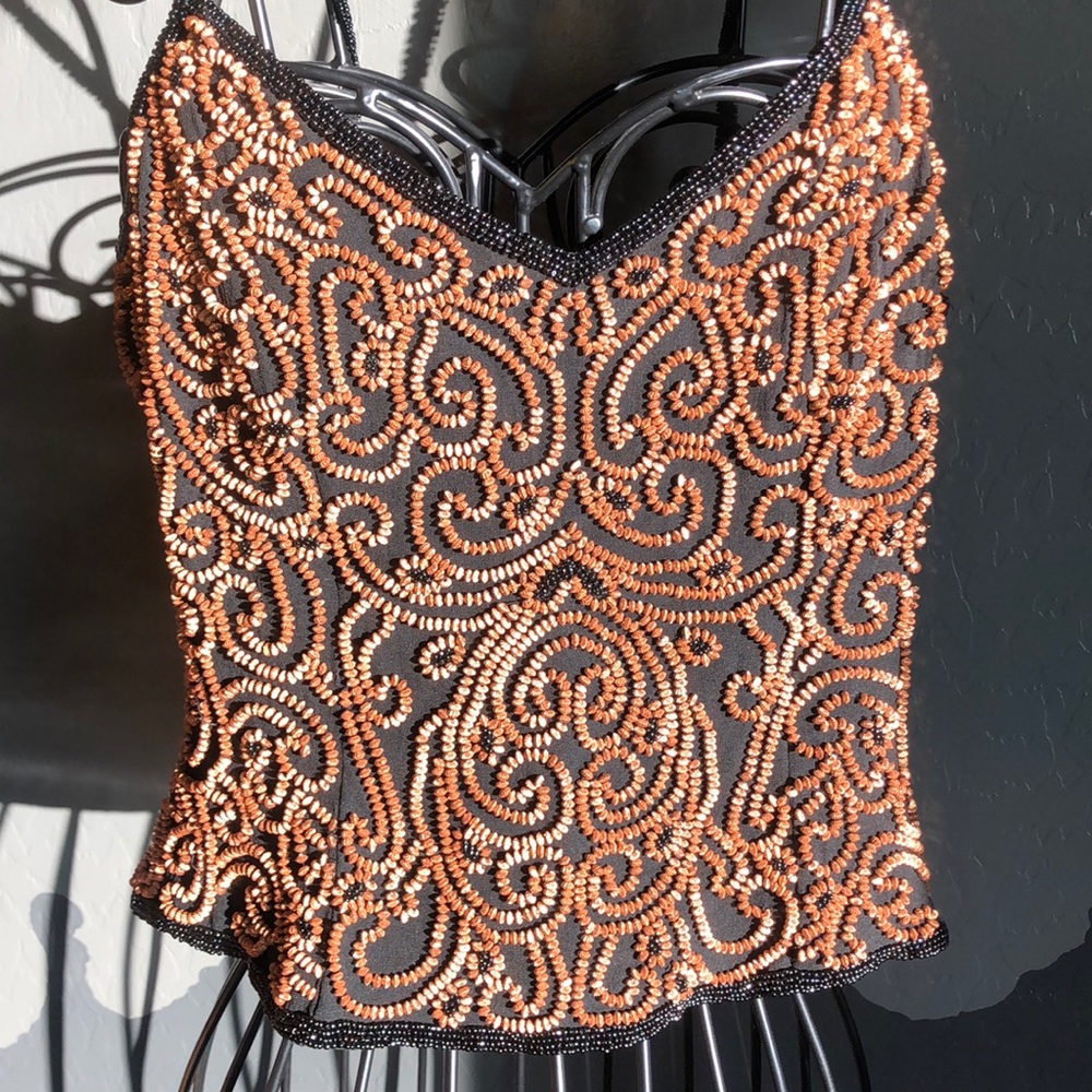 Silk beaded camisole